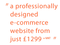 a professionally designed ecommerce website for just �1299 +VAT